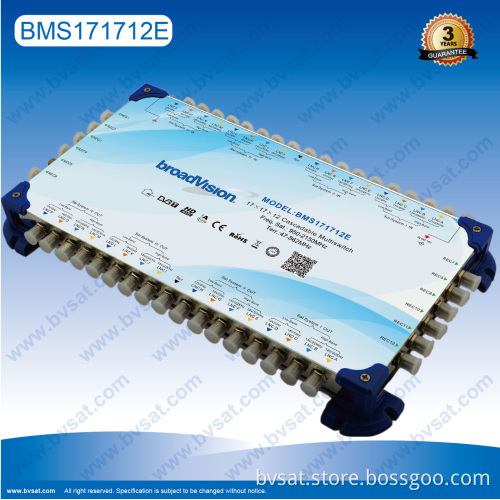 Multi-family Housing Four Satellite Tv Distribution Cascade Multiswitch Bms171728 